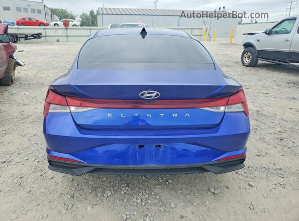 5NPLM4AGXMH017546 2021 HYUNDAI ELANTRA Blue Вид ззаду