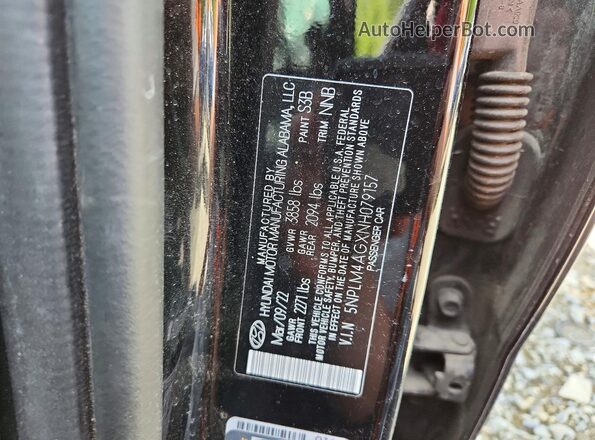 5NPLM4AGXNH079157 2022 HYUNDAI ELANTRA Black Շարժիչի բաժամունքի տեսք