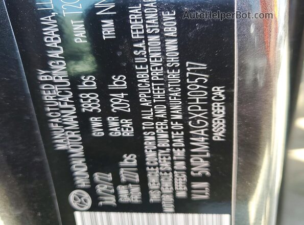 5NPLM4AGXPH095717 2023 HYUNDAI ELANTRA Black Շարժիչի բաժամունքի տեսք