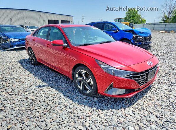 5NPLN4AG0MH014040 2021 HYUNDAI ELANTRA Maroon Передня права чверть