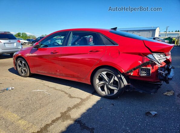 5NPLN4AG3MH005865 2021 HYUNDAI ELANTRA Red Trasero izquierdo