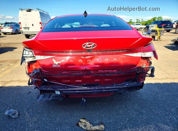 5NPLN4AG3MH005865 2021 HYUNDAI ELANTRA Red Vista trasera