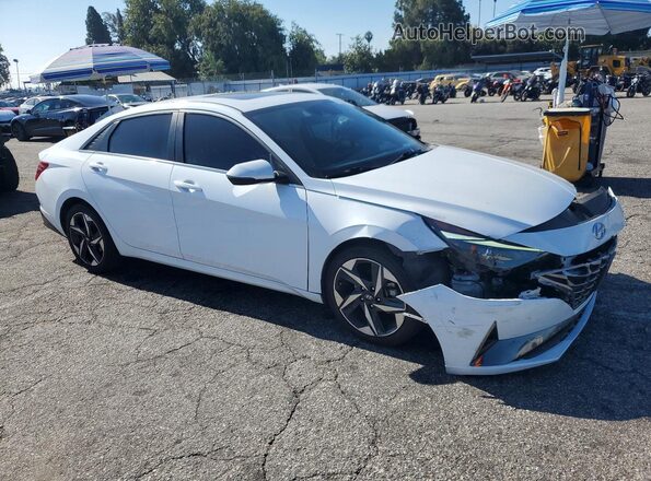 5NPLN4AG3MH027848 2021 HYUNDAI ELANTRA Белый Передняя правая четверть