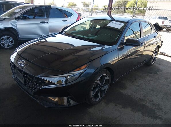 5NPLN4AG4MH004577 2021 HYUNDAI ELANTRA Серый Передняя левая четверть