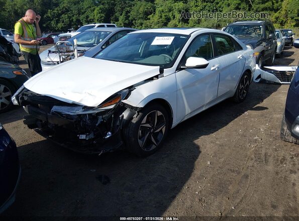 5NPLN4AG6MH027763 2021 HYUNDAI ELANTRA White წინა მარცხენა ხედი სამი მეოთხედიდან