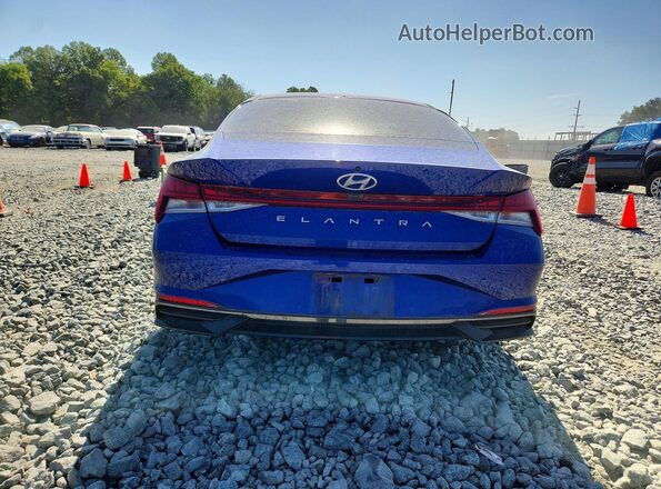5NPLN4AG7MH017730 2021 HYUNDAI ELANTRA Blue უკანა ხედი