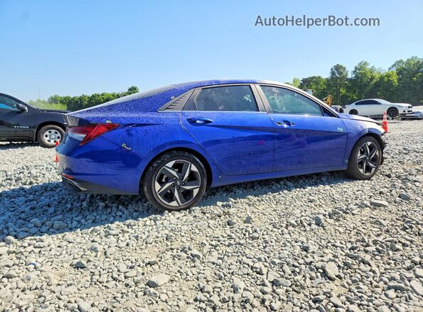 5NPLN4AG7MH017730 2021 HYUNDAI ELANTRA Blue უკანა მარჯვენა