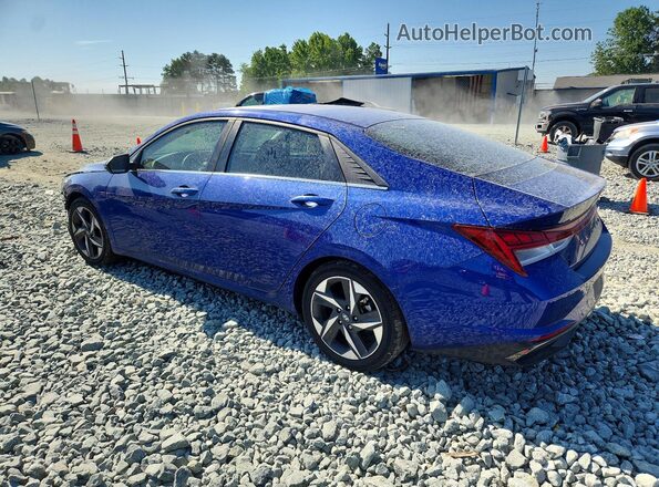 5NPLN4AG7MH017730 2021 HYUNDAI ELANTRA Blue უკანა მარცხენა