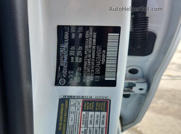 5NPLP4AG1MH014171 2021 HYUNDAI ELANTRA Белый Вид подкапотного пространства