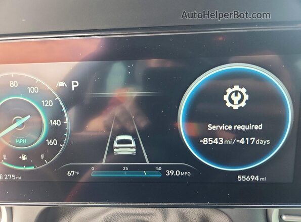 5NPLP4AG1MH014171 2021 HYUNDAI ELANTRA Белый Вид щитка приборов