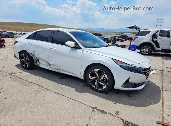 5NPLP4AG1MH014171 2021 HYUNDAI ELANTRA Белый Передняя правая четверть