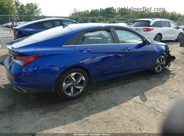 5NPLP4AG1NH072959 2022 HYUNDAI ELANTRA Синий Задняя правая четверть