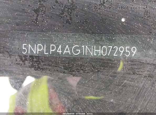 5NPLP4AG1NH072959 2022 HYUNDAI ELANTRA Синий Вид подкапотного пространства