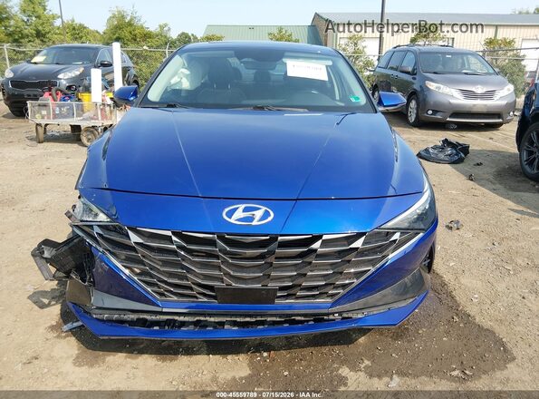 5NPLP4AG1NH072959 2022 HYUNDAI ELANTRA Синий Вид щитка приборов