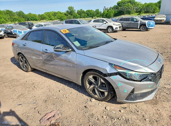 5NPLP4AG2MH012784 2021 HYUNDAI ELANTRA Серебряный Передняя правая четверть