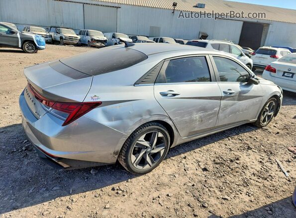 5NPLP4AG2MH012784 2021 HYUNDAI ELANTRA Серебряный Задняя правая четверть