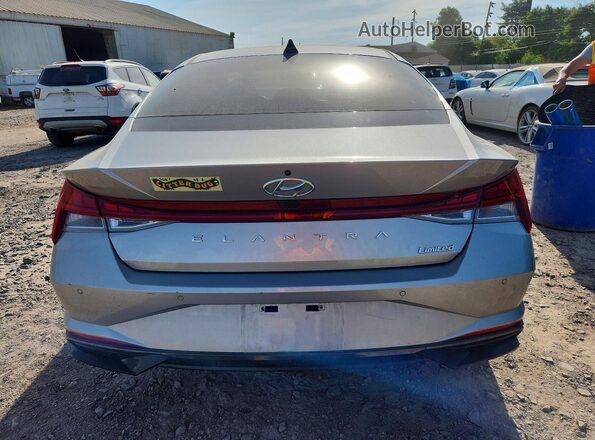 5NPLP4AG2MH012784 2021 HYUNDAI ELANTRA Серебряный Вид сзади