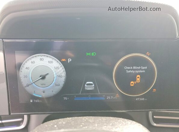 5NPLP4AG3PH090396 2023 HYUNDAI ELANTRA White Սարքավորումների վահանակի տեսք