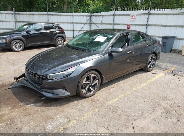 5NPLP4AG3PH099390 2023 HYUNDAI ELANTRA Gray Առջևի ձախ երեք քառորդ տեսարան