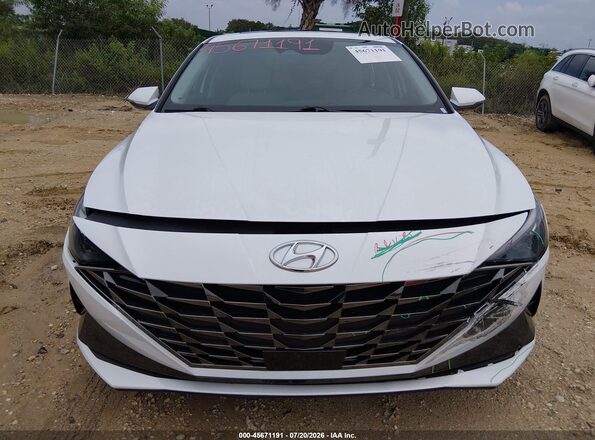 5NPLP4AG5MH022502 2021 HYUNDAI ELANTRA White Vista del cuadro de instrumentos