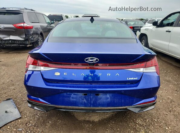 5NPLP4AG5MH026744 2021 HYUNDAI ELANTRA Blue Вид ззаду
