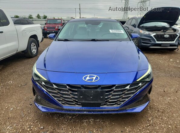 5NPLP4AG5MH026744 2021 HYUNDAI ELANTRA Blue Вид спереду