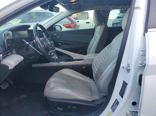 5NPLP4AG6MH013419 2021 HYUNDAI ELANTRA White Vista interior delantera