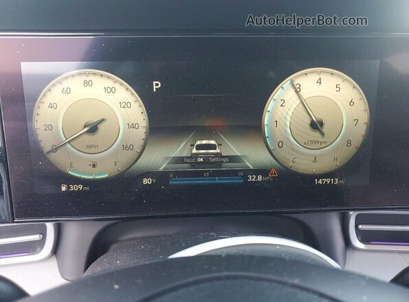 5NPLP4AG6MH013419 2021 HYUNDAI ELANTRA White Vista del cuadro de instrumentos