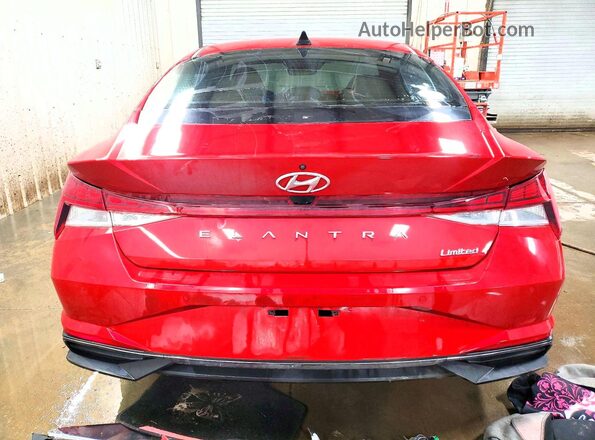 5NPLP4AGXPH107663 2023 HYUNDAI ELANTRA Красный Вид сзади