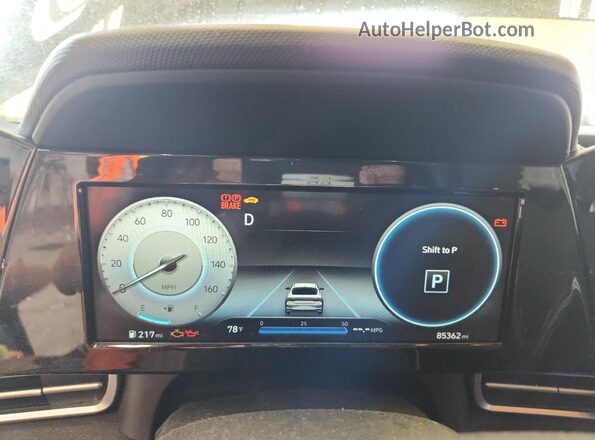 5NPLS4AG0MH006044 2021 HYUNDAI ELANTRA Gray Widok zestawu wskaźników