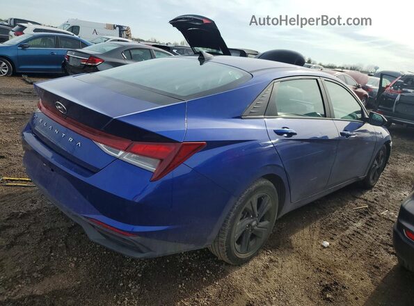 5NPLS4AG1MH000379 2021 HYUNDAI ELANTRA Blue Rear right