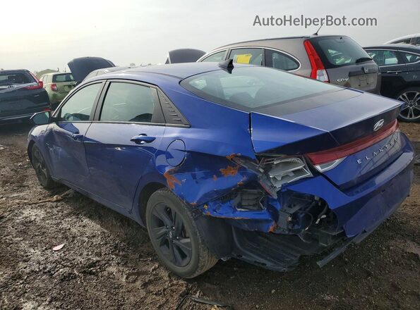 5NPLS4AG1MH000379 2021 HYUNDAI ELANTRA Blue Rear left