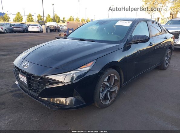 5NPLS4AG2PH096074 2023 HYUNDAI ELANTRA Black Առջևի ձախ երեք քառորդ տեսարան