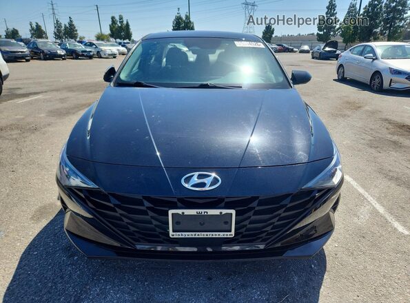 5NPLS4AG3MH029673 2021 HYUNDAI ELANTRA Black Front view