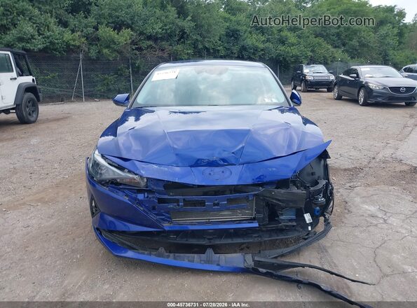 5NPLS4AG6MH034253 2021 HYUNDAI ELANTRA Blue Rear interior view