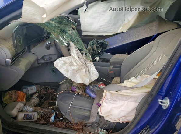 5NPLS4AG6NH057310 2022 HYUNDAI ELANTRA Blue Vista interior delantera