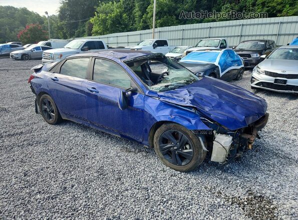 5NPLS4AG6NH057310 2022 HYUNDAI ELANTRA Blue Delantero derecho