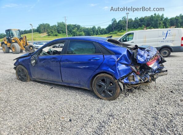 5NPLS4AG6NH057310 2022 HYUNDAI ELANTRA Blue Trasero izquierdo