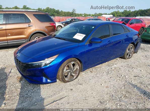 5NPLS4AG6PH101096 2023 HYUNDAI ELANTRA Blue წინა მარცხენა ხედი სამი მეოთხედიდან