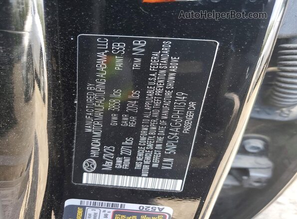 5NPLS4AG6PH113149 2023 HYUNDAI ELANTRA Black Engine compartment view