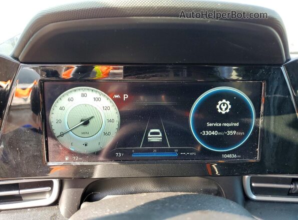 5NPLS4AG7NH056635 2022 HYUNDAI ELANTRA Blue ხელსაწყოთა პანელის ხედი
