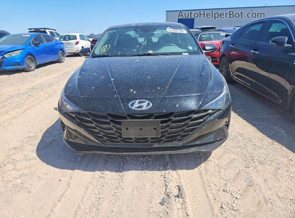 5NPLS4AG7NH065934 2022 HYUNDAI ELANTRA Black Դիմացի տեսք