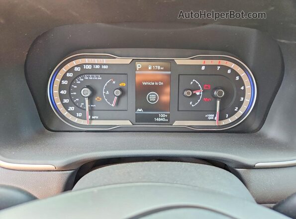 5NTJBDAE6NH021091 2022 HYUNDAI SANTA Зеленый Вид щитка приборов