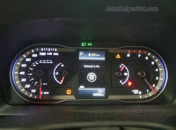 5NTJBDAE6PH040128 2023 HYUNDAI SANTA Green Vista del cuadro de instrumentos