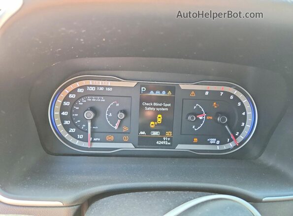 5NTJBDAE9NH037124 2022 HYUNDAI SANTA Серый Вид щитка приборов