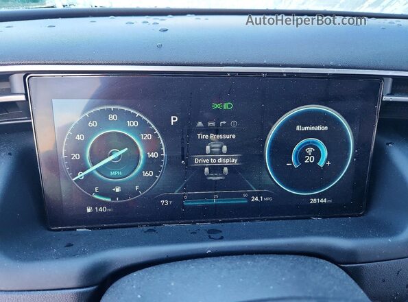 5NTJC4AE2RH091528 2024 HYUNDAI SANTA Blue Vista del cuadro de instrumentos