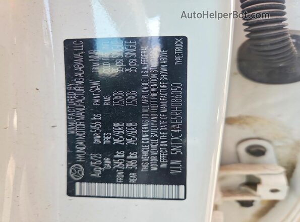 5NTJC4AE5RH086050 2024 HYUNDAI SANTA White Widok komory silnika