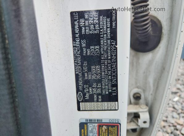 5NTJCDAE1NH029547 2022 HYUNDAI SANTA White Շարժիչի բաժամունքի տեսք