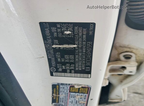 5NTJCDAE6PH075958 2023 HYUNDAI SANTA White Widok komory silnika