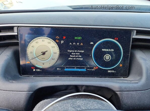 5NTJCDAEXPH063070 2023 HYUNDAI SANTA White Instrument cluster view